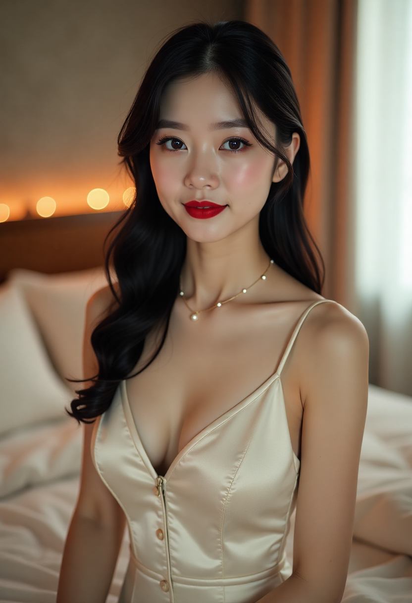 古装少女回头望向宫门